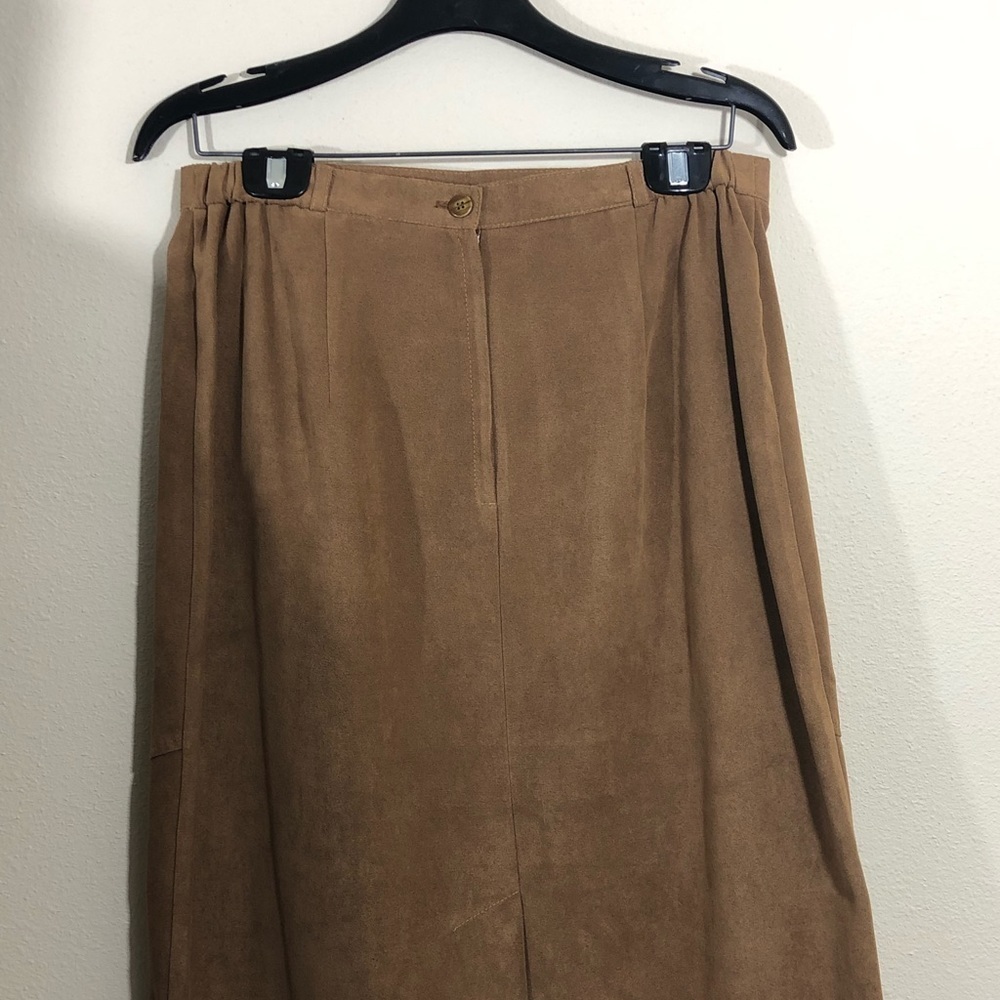 CLICK - SIZE 12 - TAN - VINTAGE PENCIL SKIRT (PANTS ONLY) - EXCELLENT COND-B9 - Picture 6 of 11